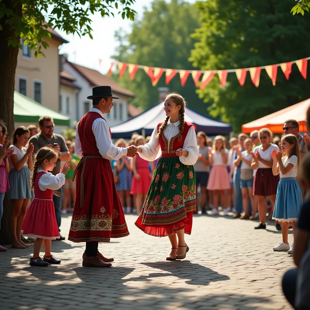 Historic Mariánske Square in Žilina with traditional arcaded buildings